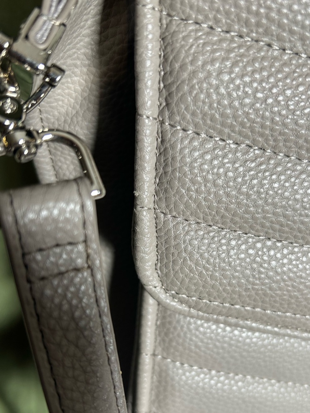 Steve Madden Chevron Quilted Satchel – Ice Gray - Picture 4 of 11
